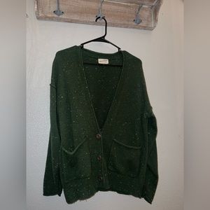 Green oversized cardigan women’s medium